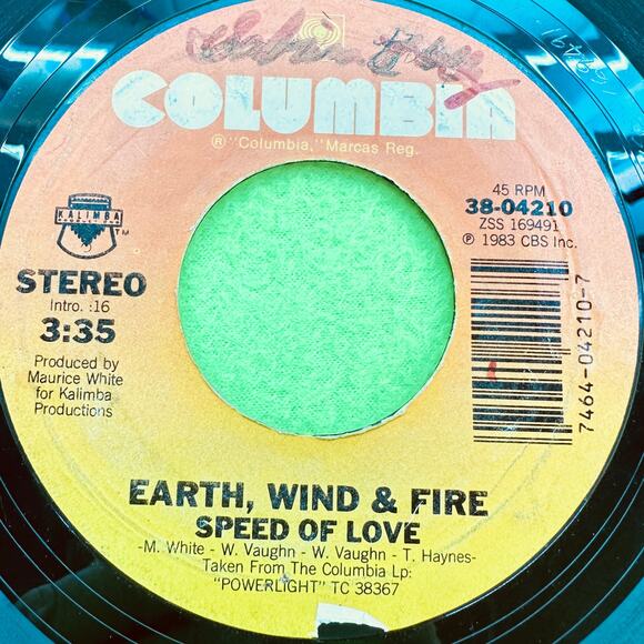 Earth Wind & Fire -‎ Speed of Love / Magnetic - 45rpm Vinyl Record - Picture 1 of 5